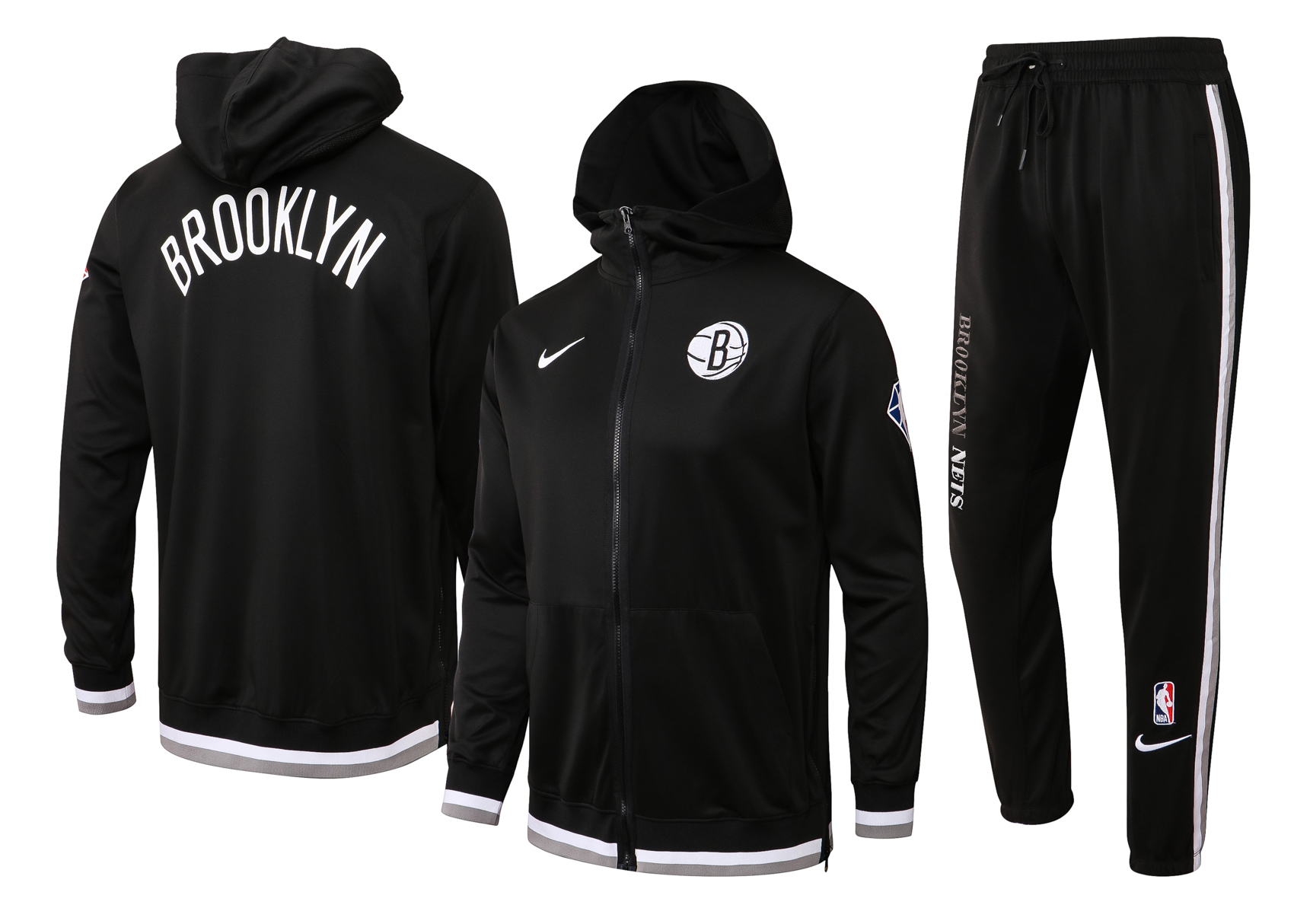 Men Brooklyn Nets black  2024 NBA Nike Training suit